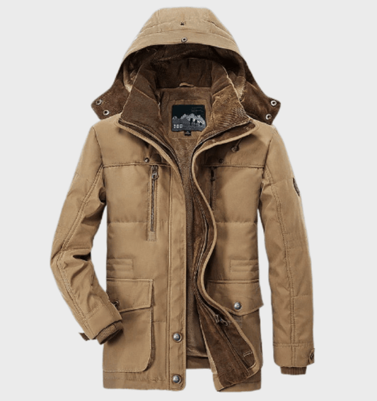 Nelson - Dicker Wintermantel für Männer mit Kapuze und tiefen Taschen Jacke - Lada-Mode